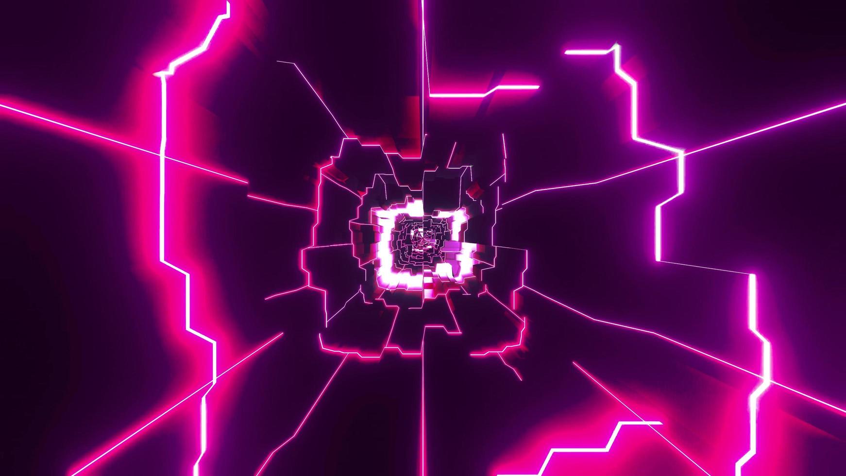 Purple and white lights and shapes in kaleidoscope 3d illustration for background or wallpaper photo