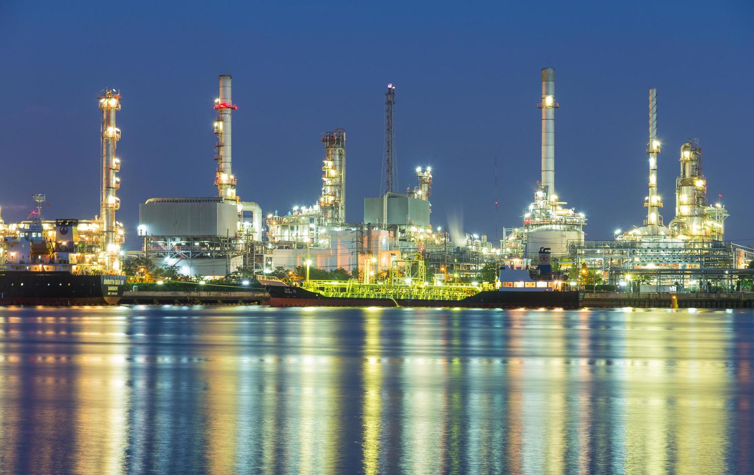 Refinery in Thailand at night photo