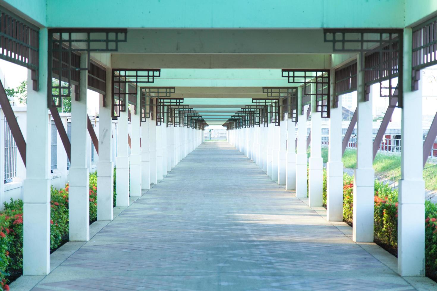 Sidewalk in the park photo