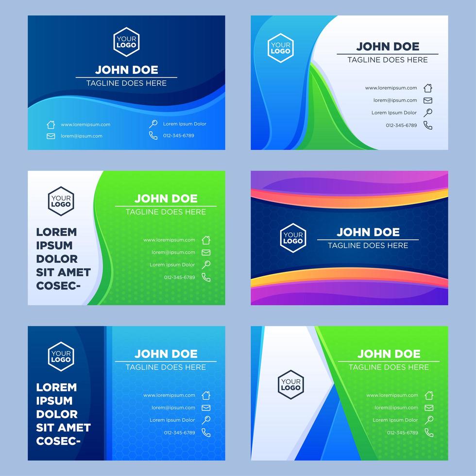 Business Name Card Collection vector