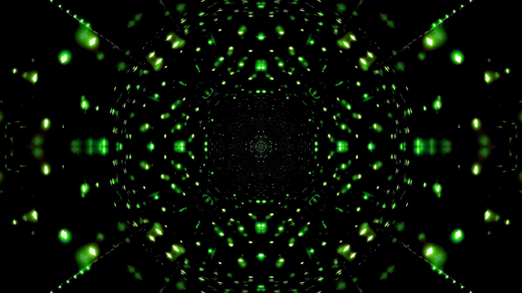 Green lights 3d illustration for background or wallpaper photo