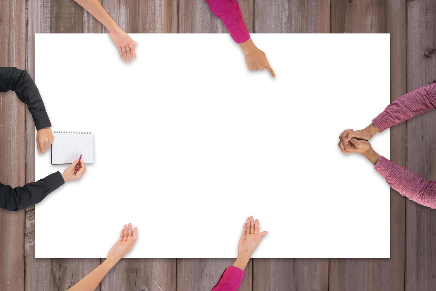 Top view of business team meeting photo