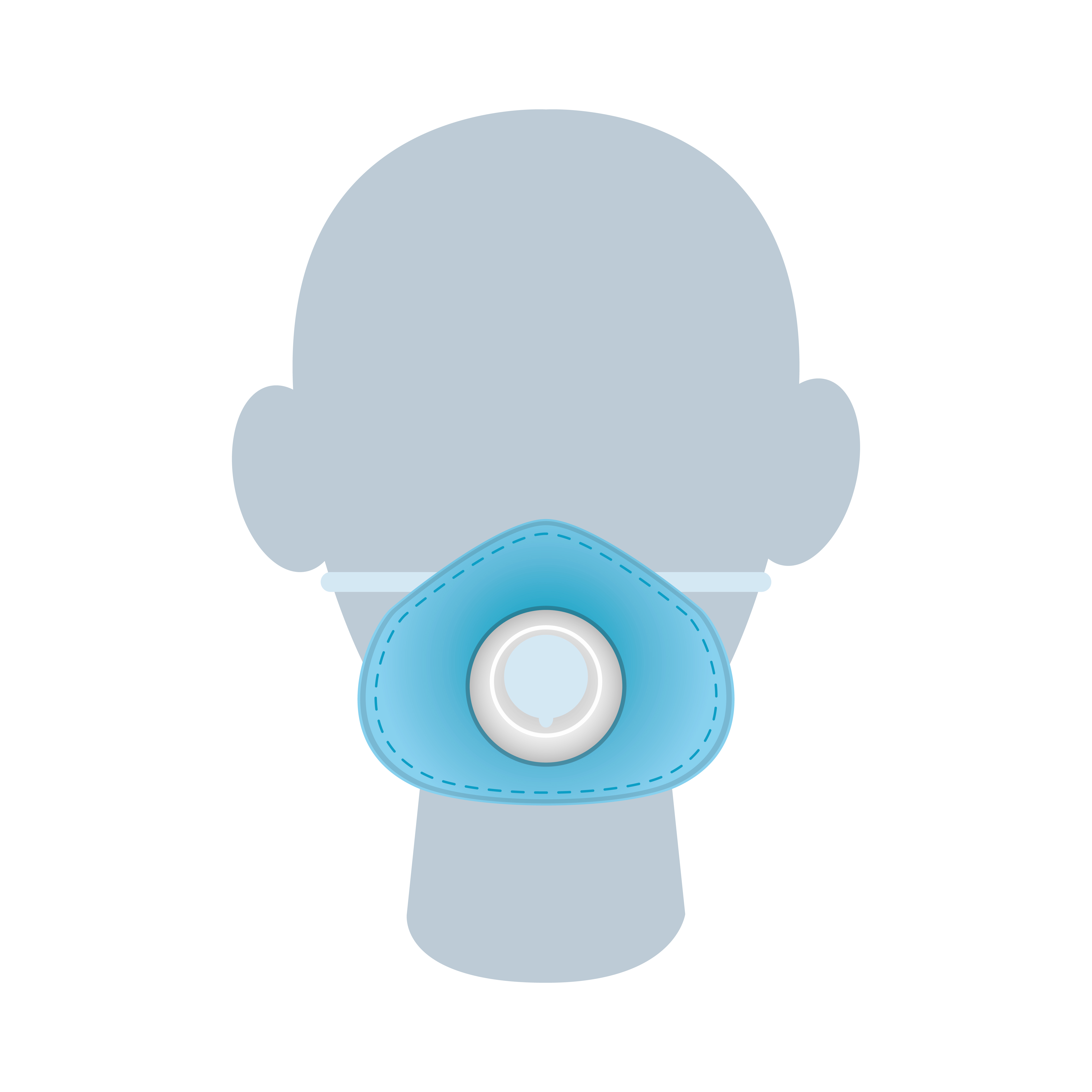 mannequin head with medical mask protection accessory 1981725 Vector