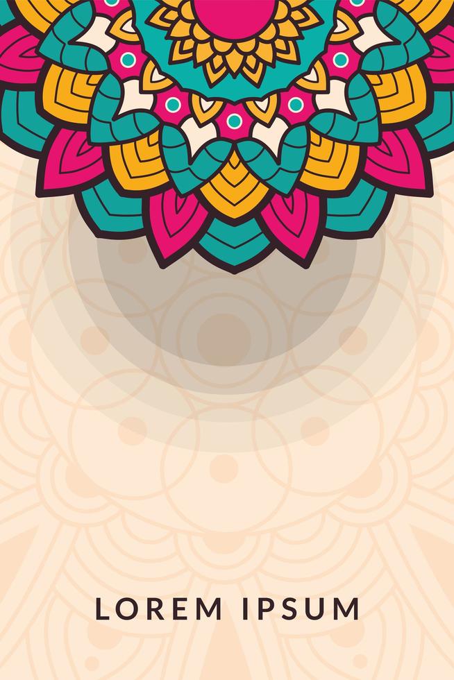 decorative colorful mandala banner vector