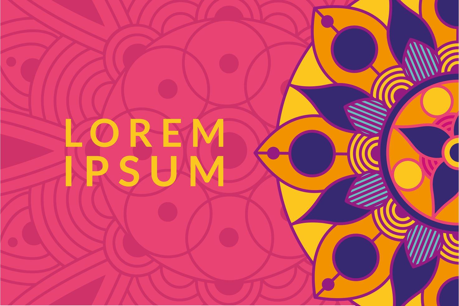 decorative colorful mandala banner vector