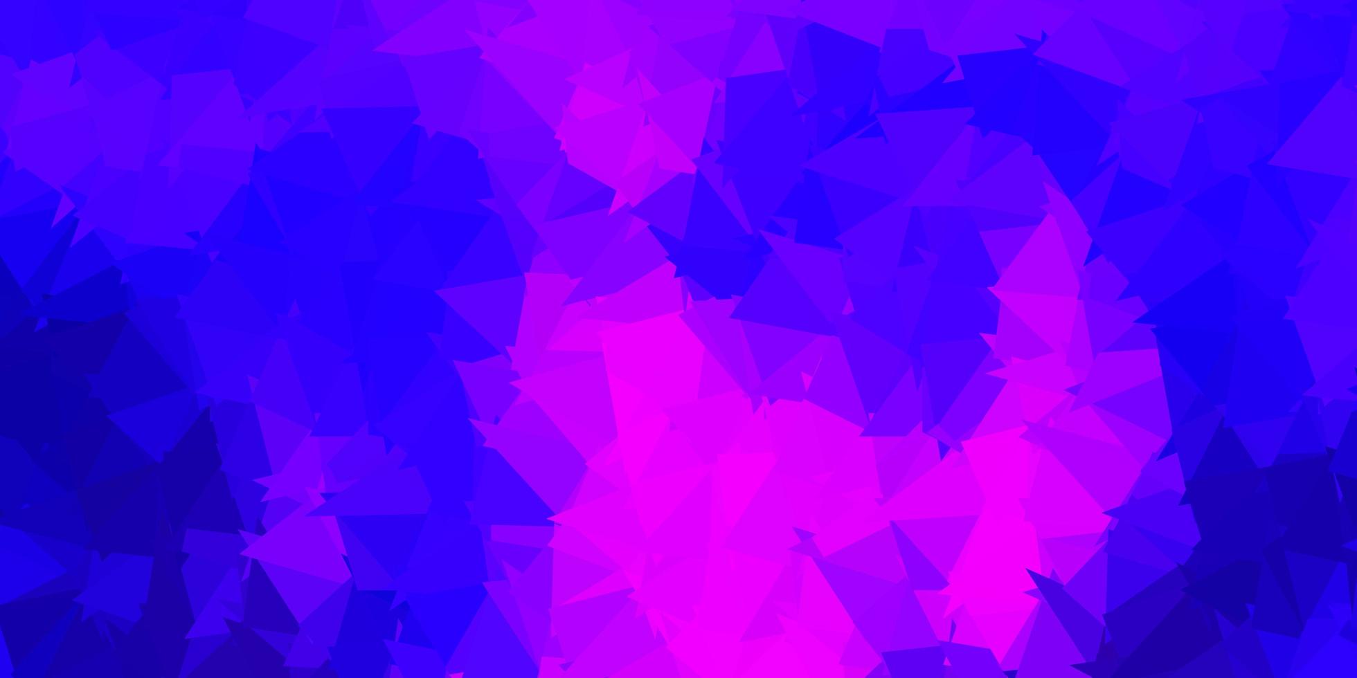 Dark purple, pink vector polygonal backdrop.