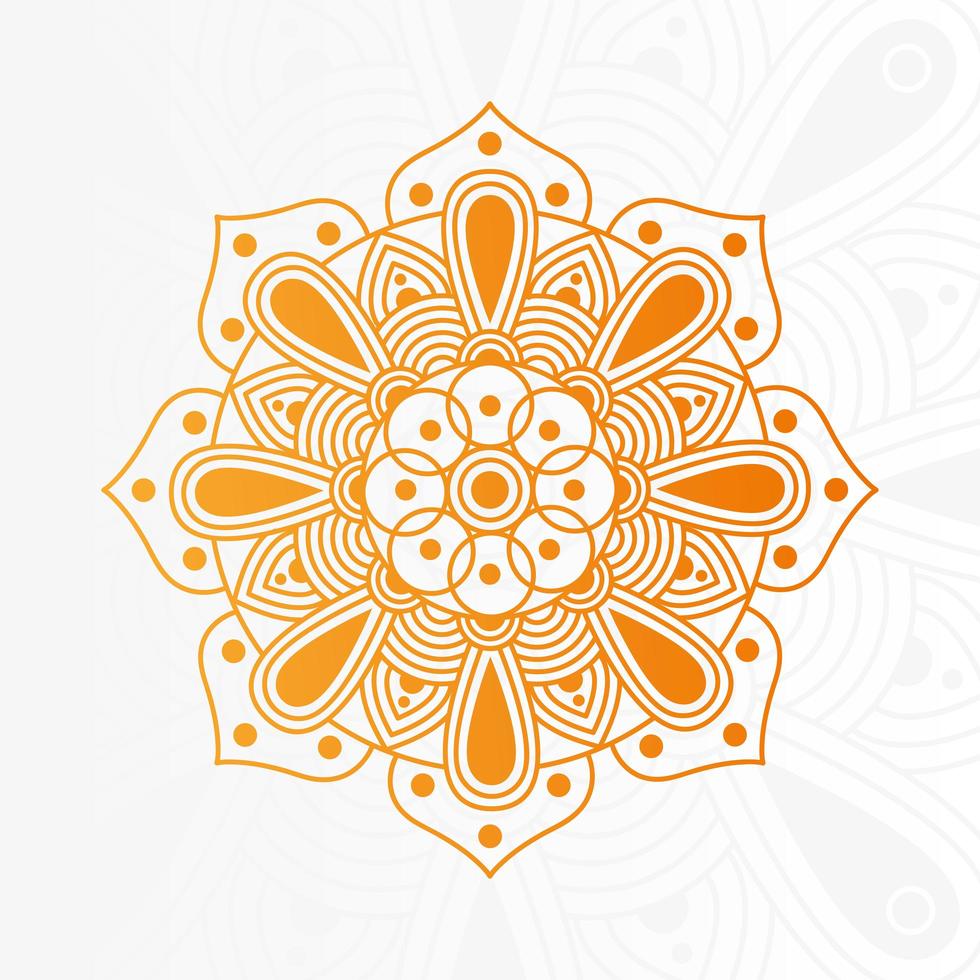 mandala floral decorativo sobre fondo blanco vector