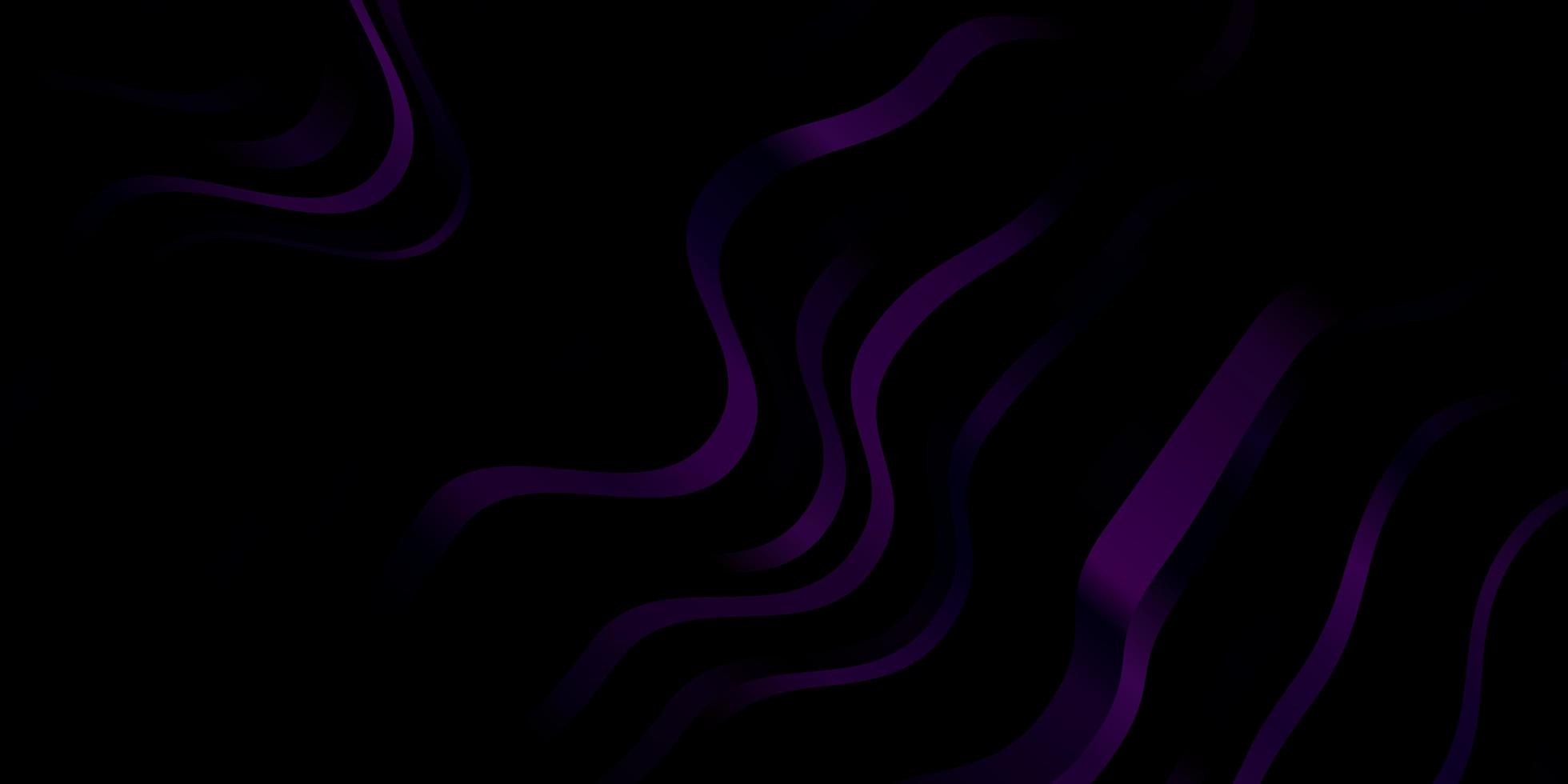 Dark Pink vector pattern with curves.
