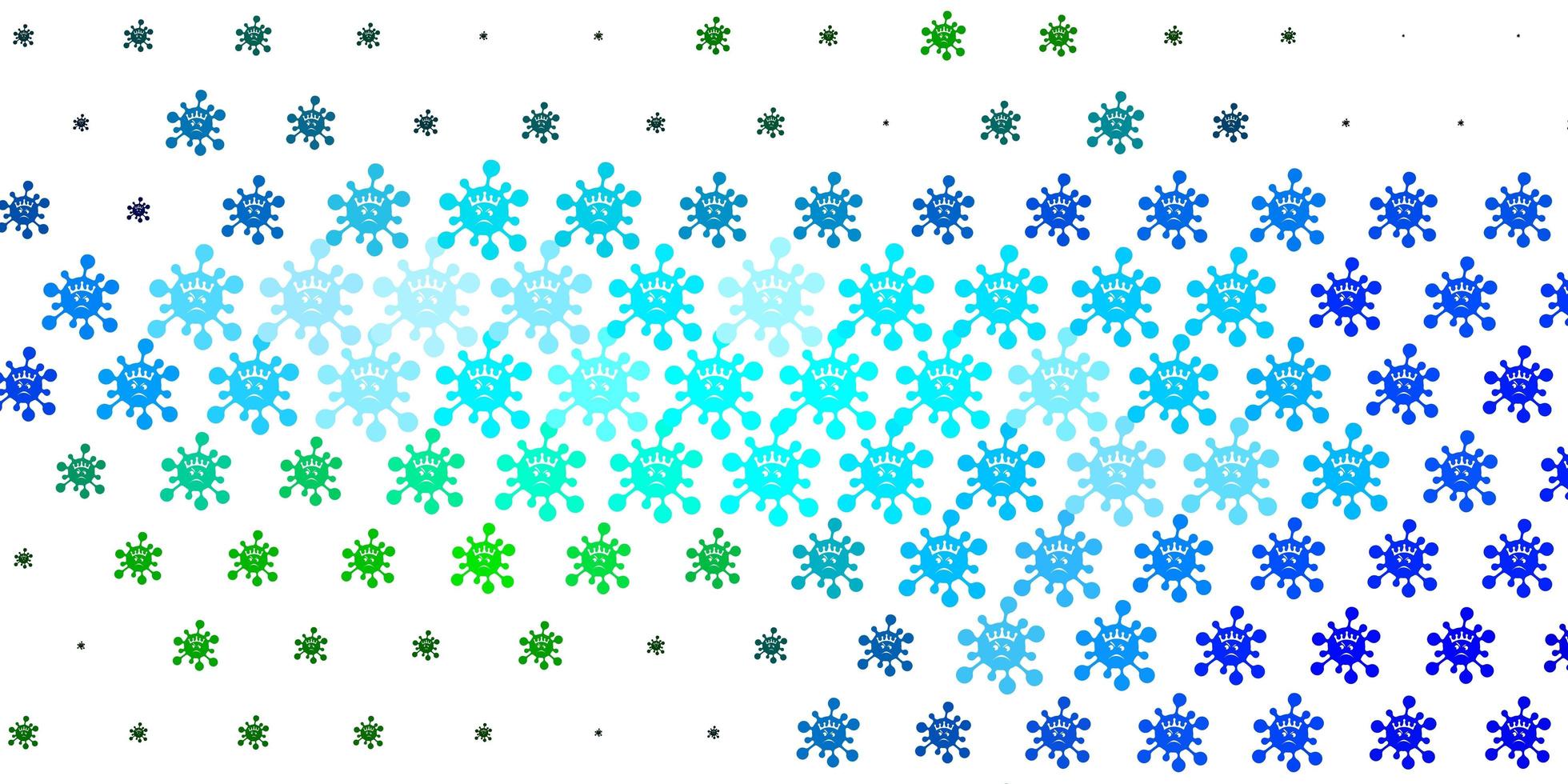 Light Blue, Green vector backdrop with virus symbols.