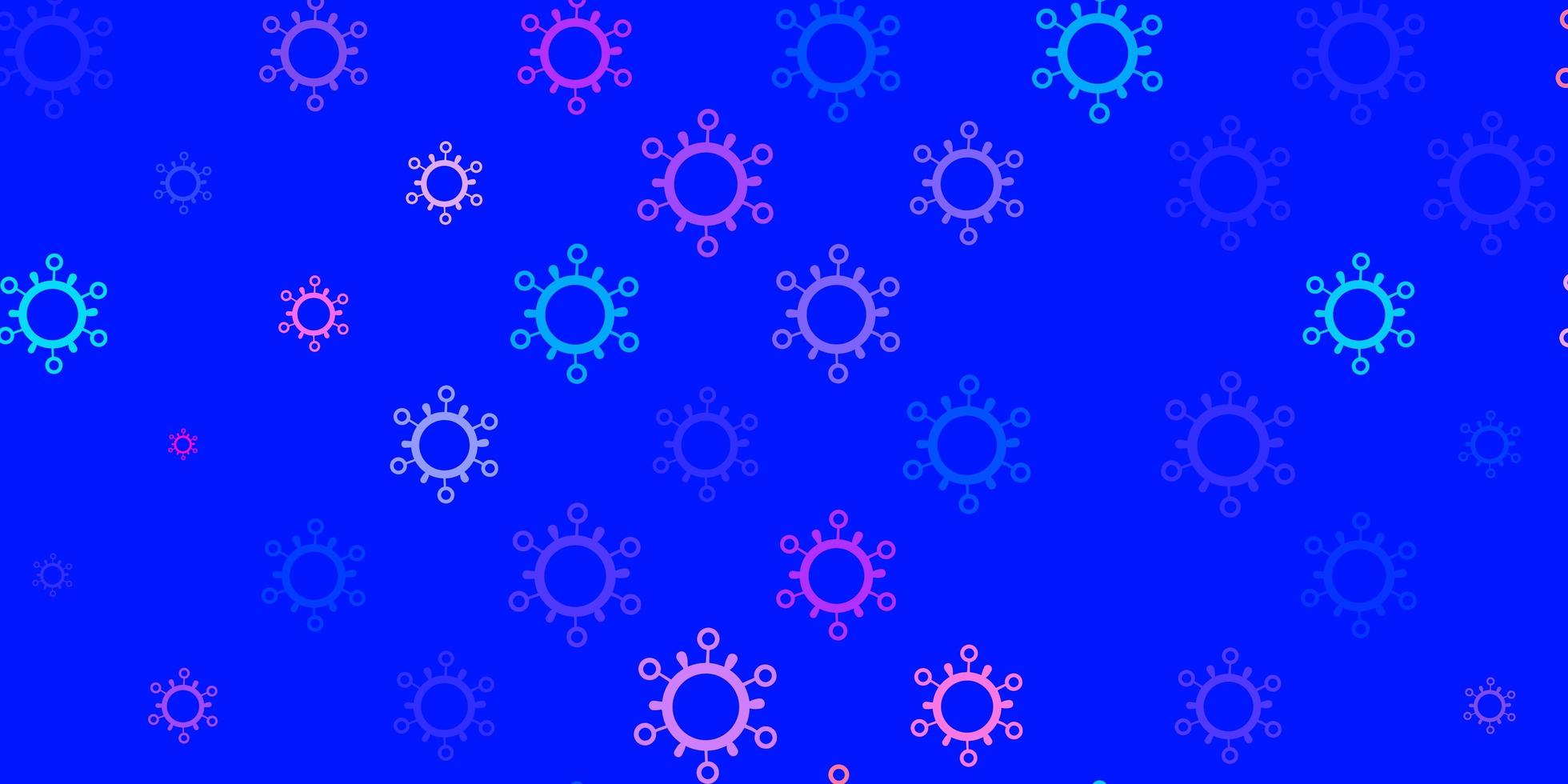 Light multicolor vector backdrop with virus symbols.