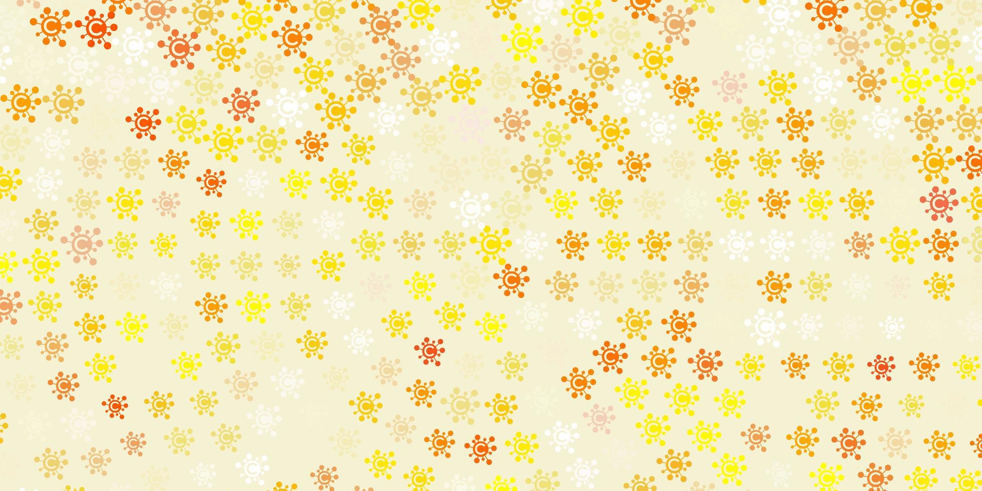 textura de vector amarillo claro con símbolos de enfermedades.