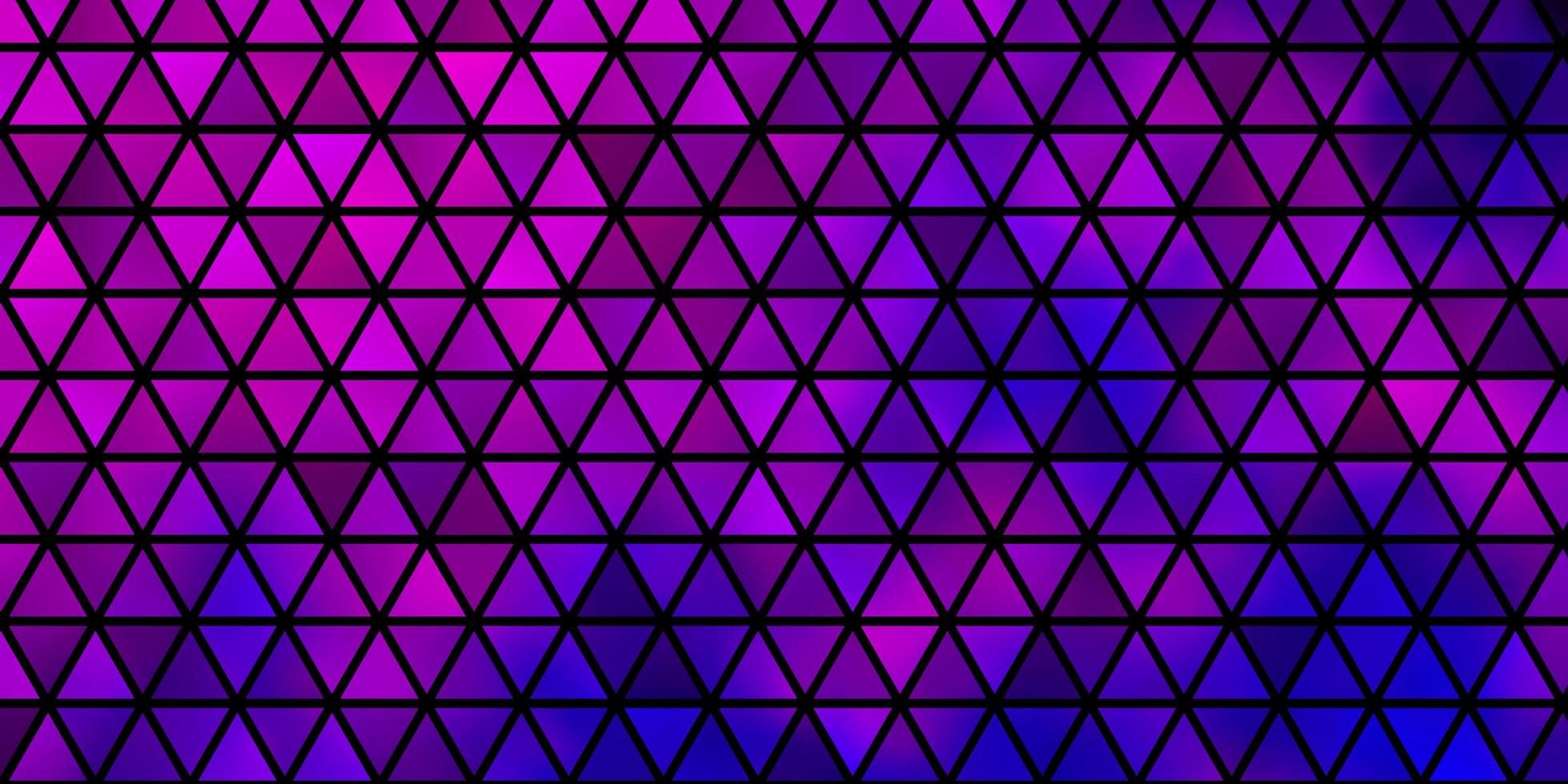 Fondo de vector rosa claro, azul con triángulos.