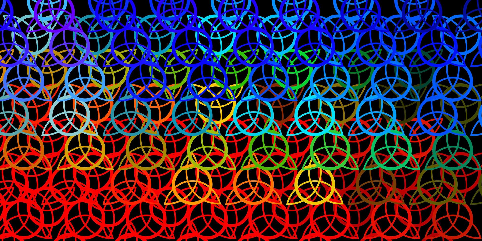 Dark Multicolor vector texture with religion symbols.