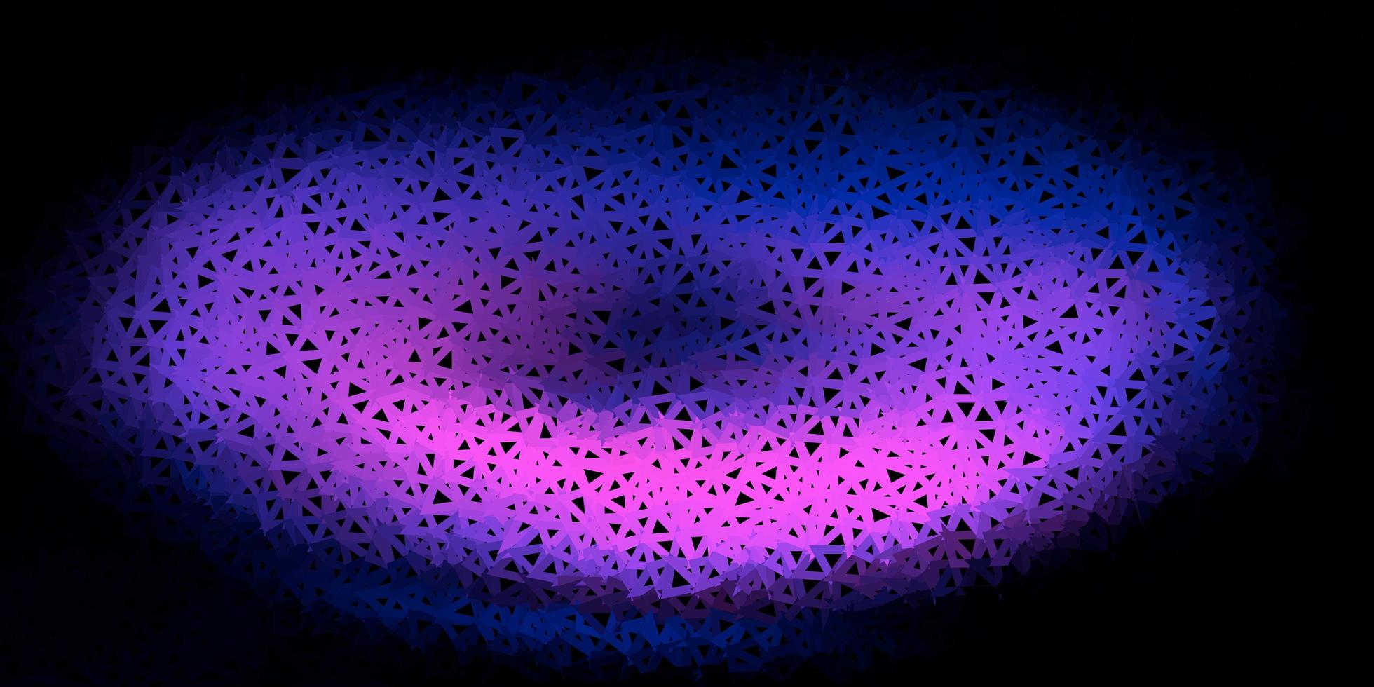 Dark pink, blue vector abstract triangle template.