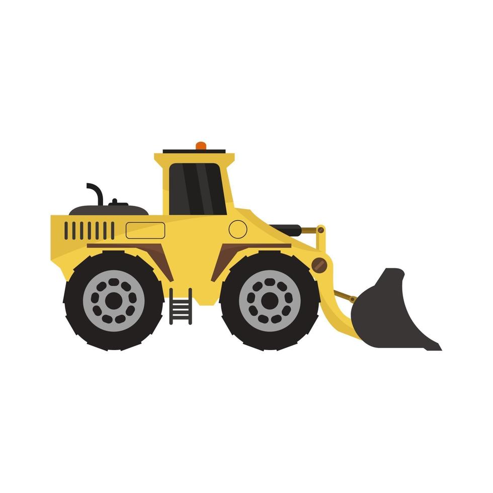 Excavator Illustrated On White Background vector