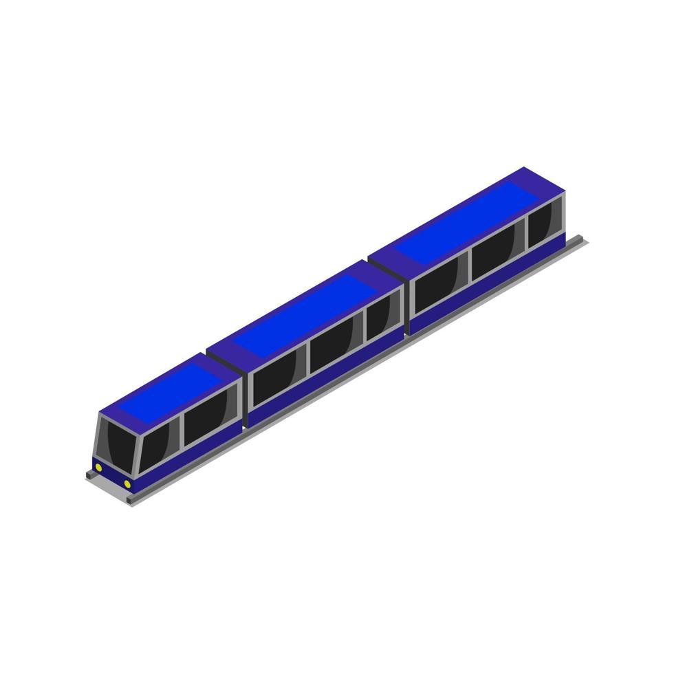 Isometric Train On White Background vector