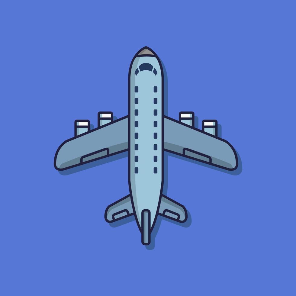 avión sobre fondo ilustrado vector