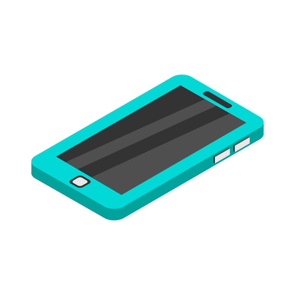 Isometric Smartphone Illustrated On White Background vector