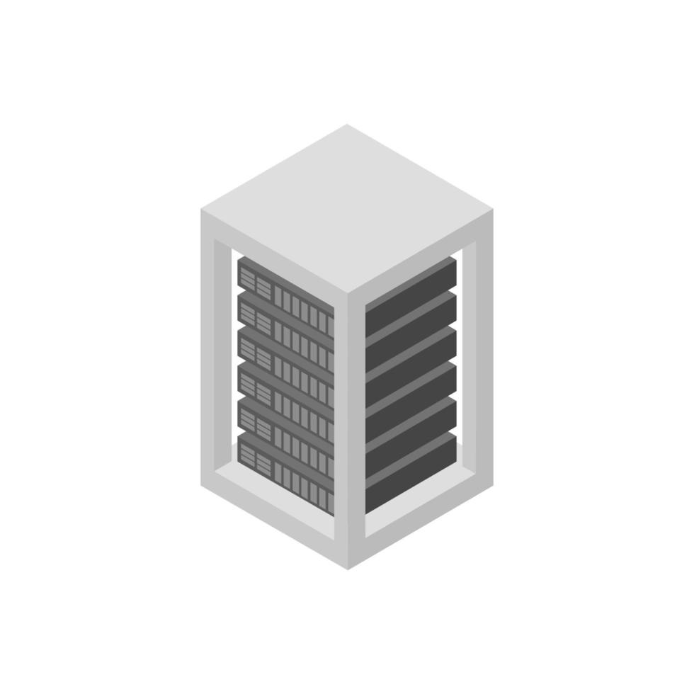 Isometric Server Illustrated On White Background vector