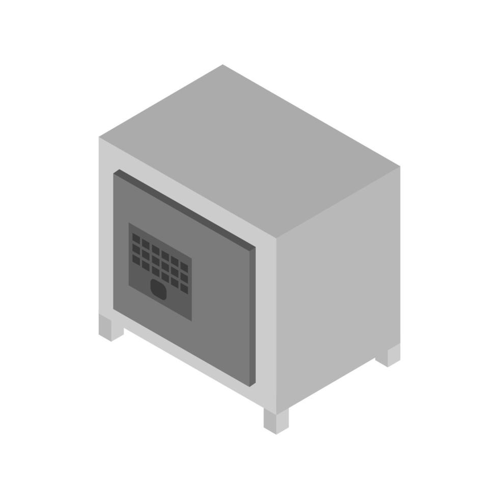 Safe Isometric Illustrated On White Background vector