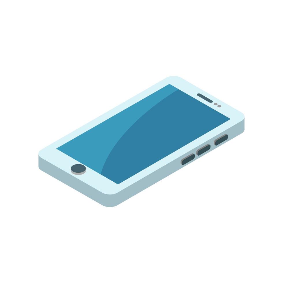 Isometric Smartphone Illustrated On White Background vector