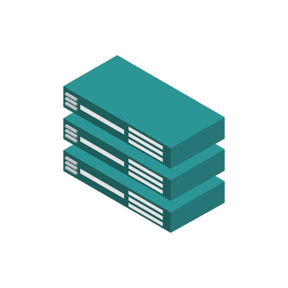 Isometric Server Illustrated On White Background vector
