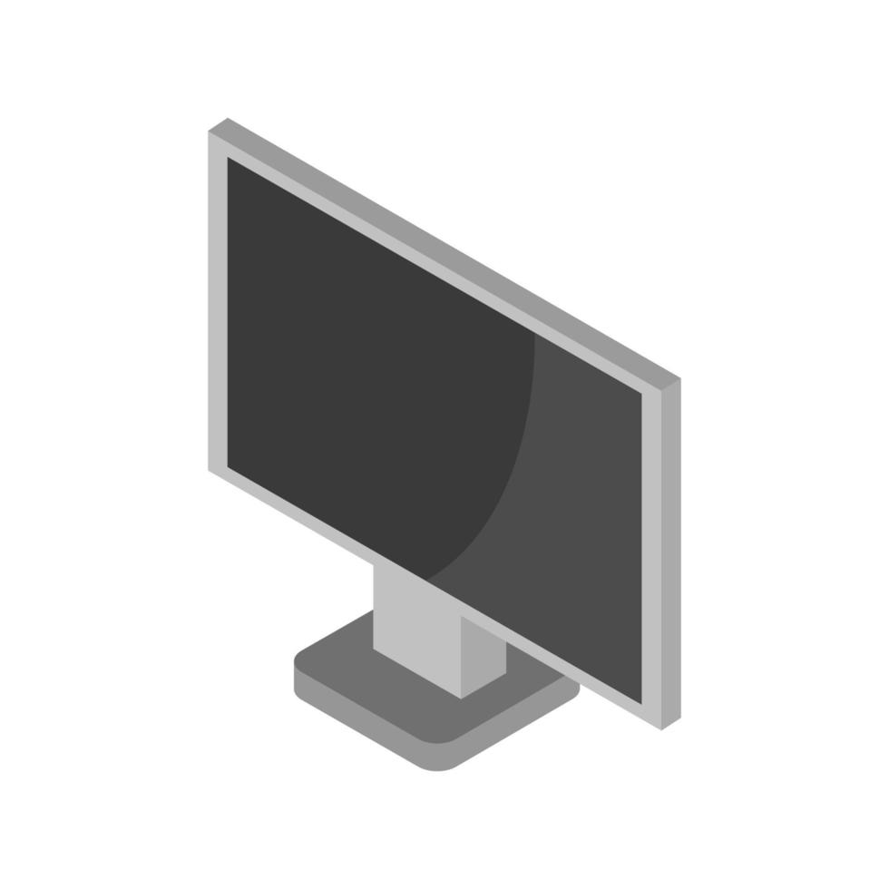 Isometric Computer Illustrated On White Background vector