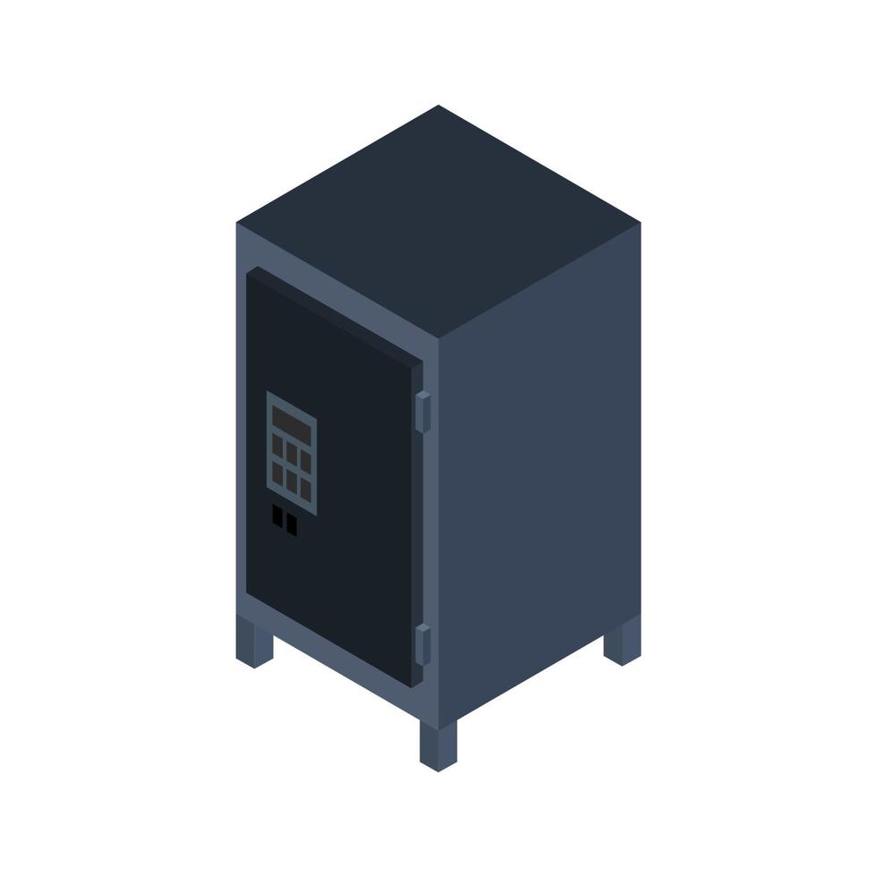 Safe Isometric Illustrated On White Background vector