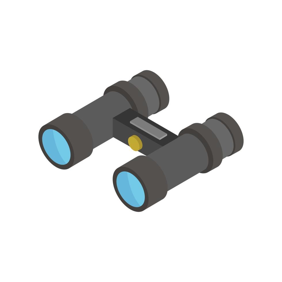 Isometric Binoculars Illustrated On White Background vector