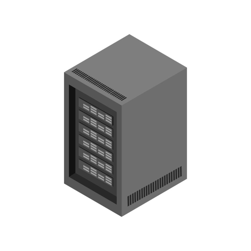 Isometric Server Illustrated On White Background vector