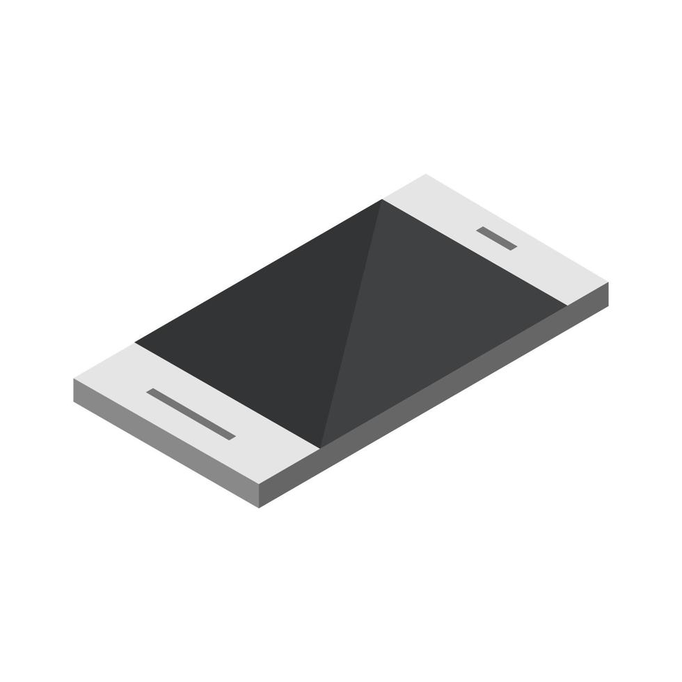 Isometric Smartphone Illustrated On White Background vector