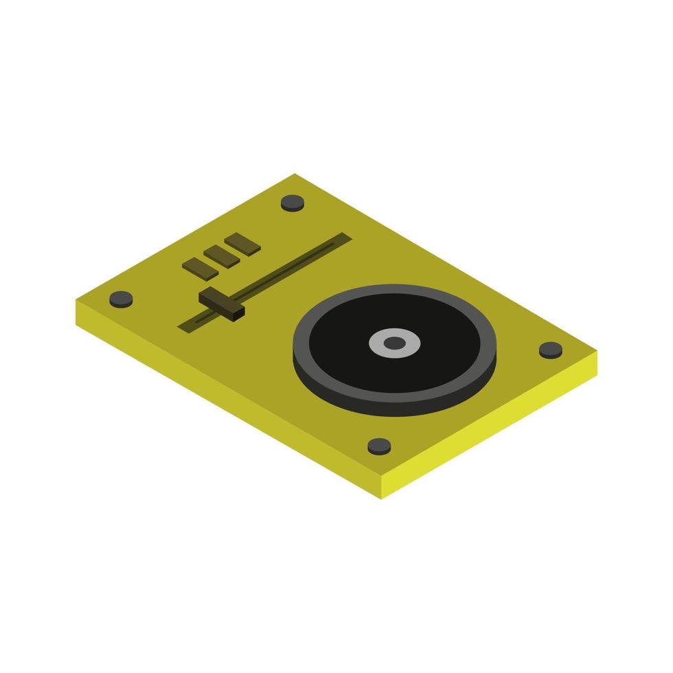Isometric Dj Mixer Illustrated On White Background vector