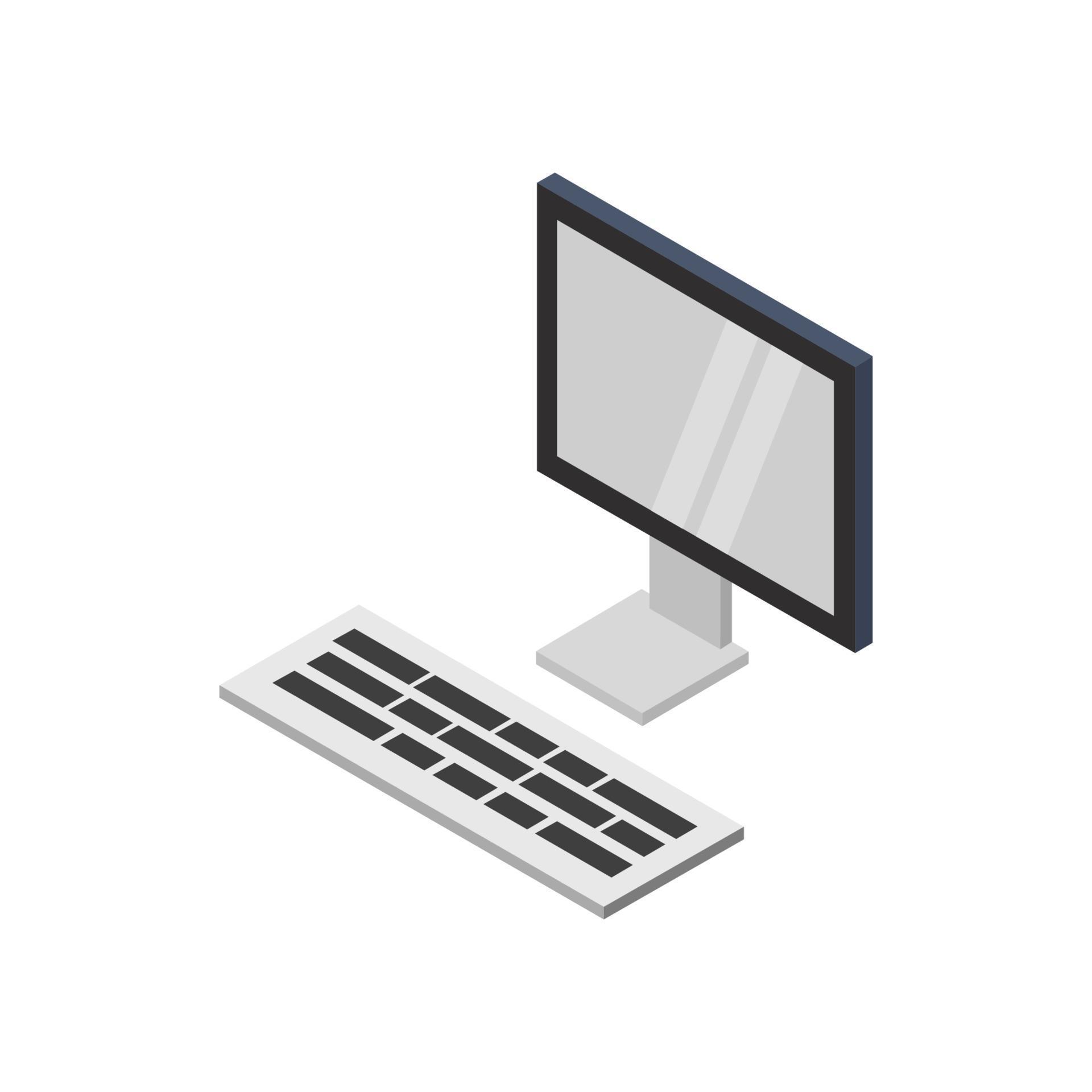 Isometric Computer Illustrated On White Background 1983774 Vector Art ...