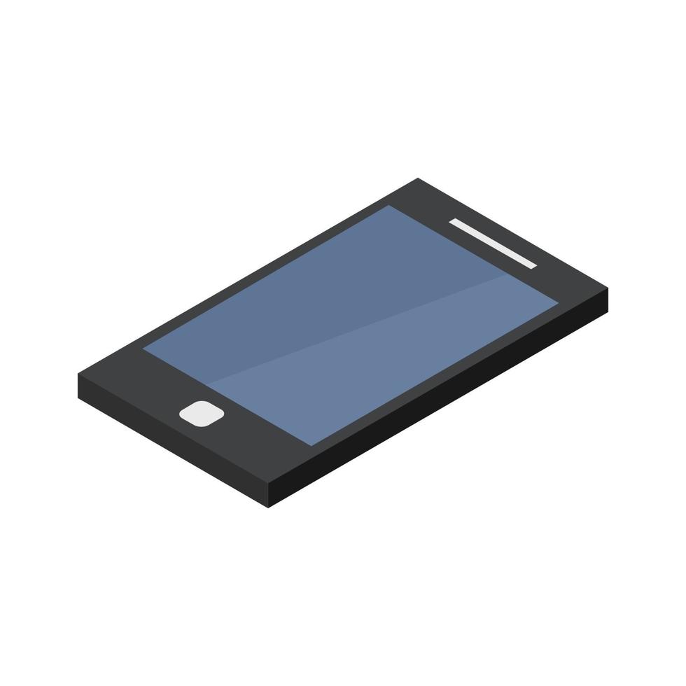 Isometric Smartphone Illustrated On White Background vector