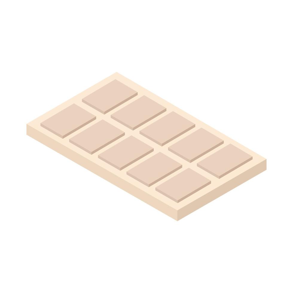 Isometric Chocolate On White Background vector