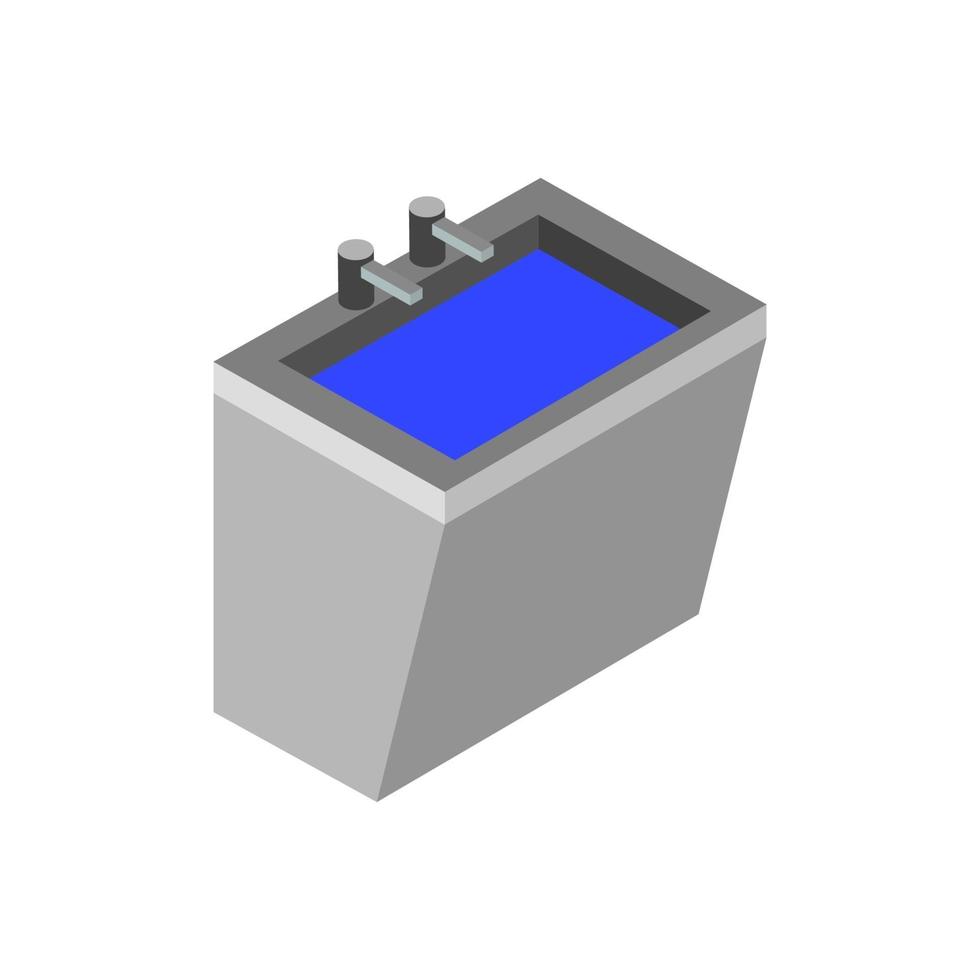 Isometric Sink On White Background vector