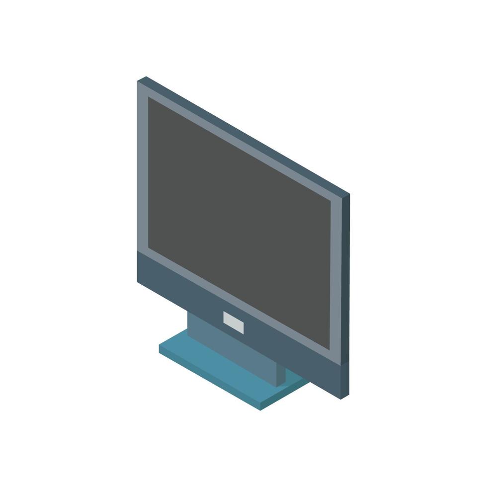 Isometric Computer Illustrated On White Background vector
