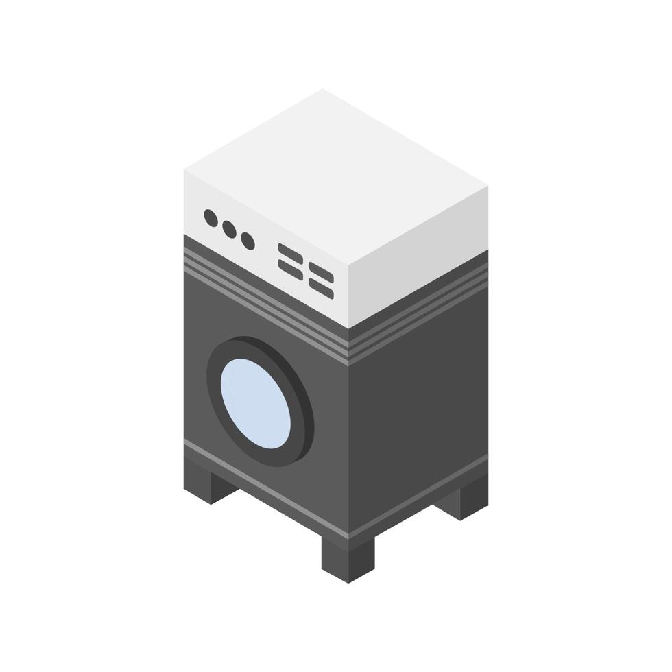 Isometric Washing Machine Illustrated On White Background vector