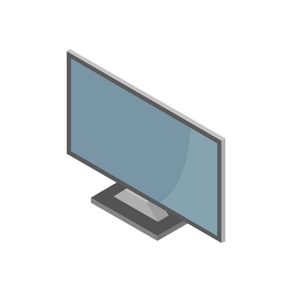 Isometric Computer Illustrated On White Background vector