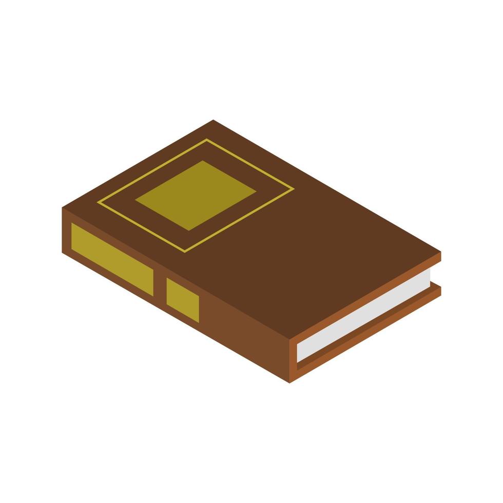 Isometric Book Illustrated On White Background vector