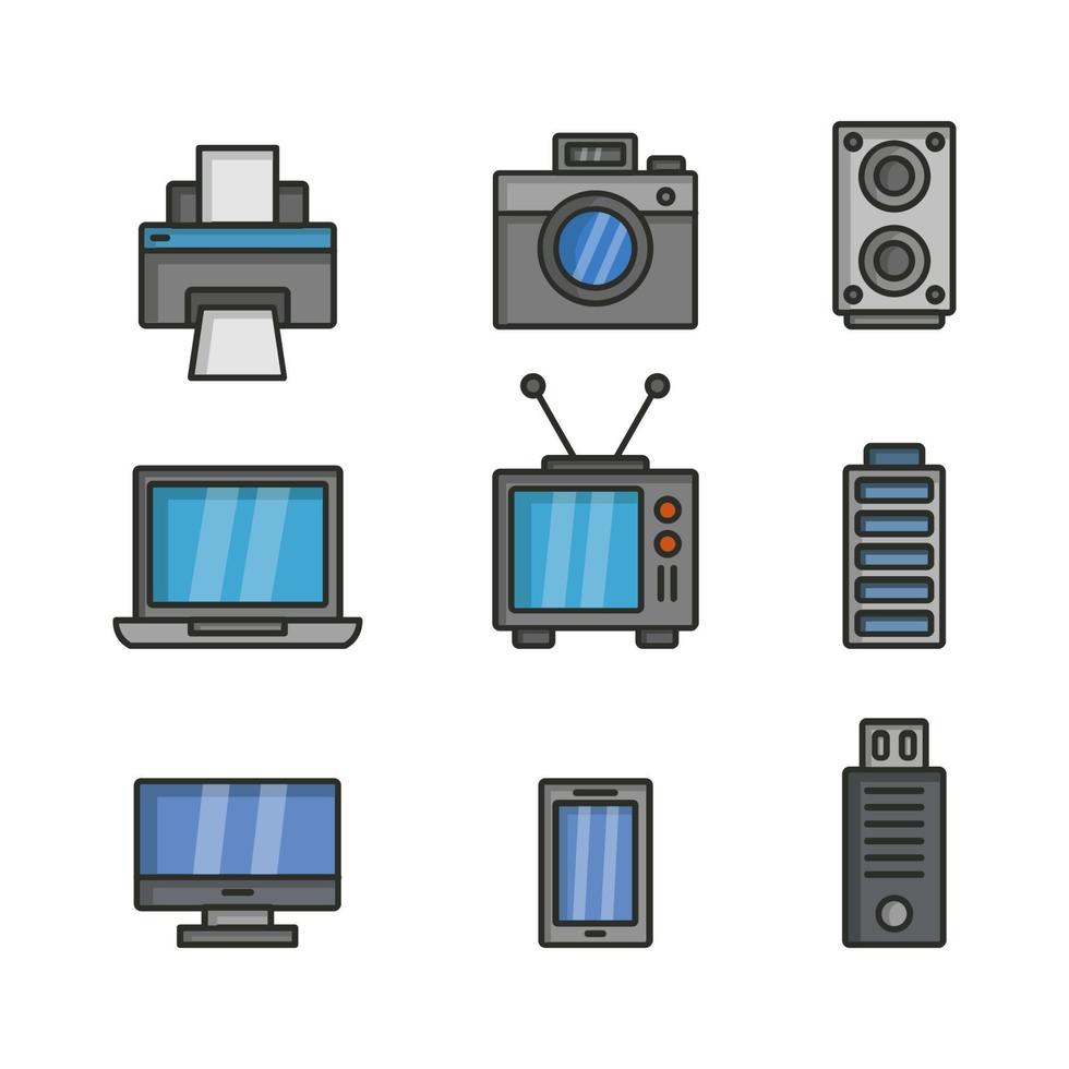 Electronics Icon Set vector