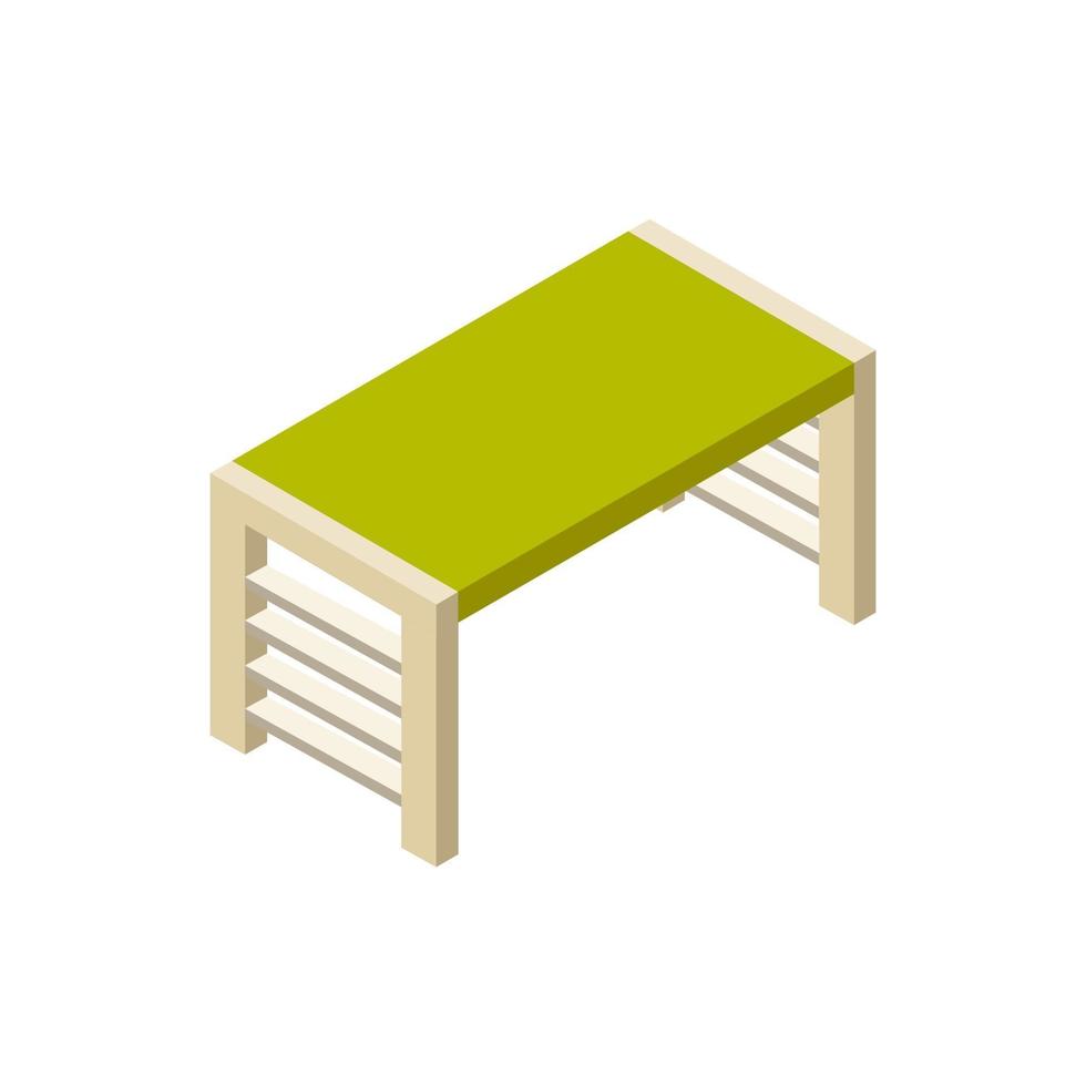 Isometric Table Illustrated On White Background vector