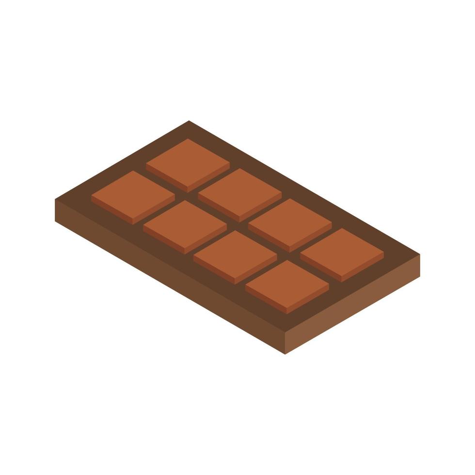 Isometric Chocolate On White Background vector