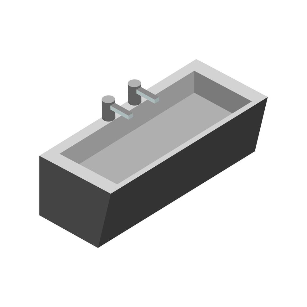 Isometric Sink On White Background vector