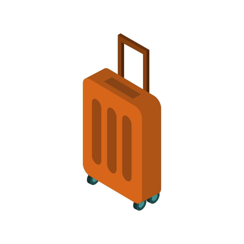 Isometric Travel Suitcase On White Background vector