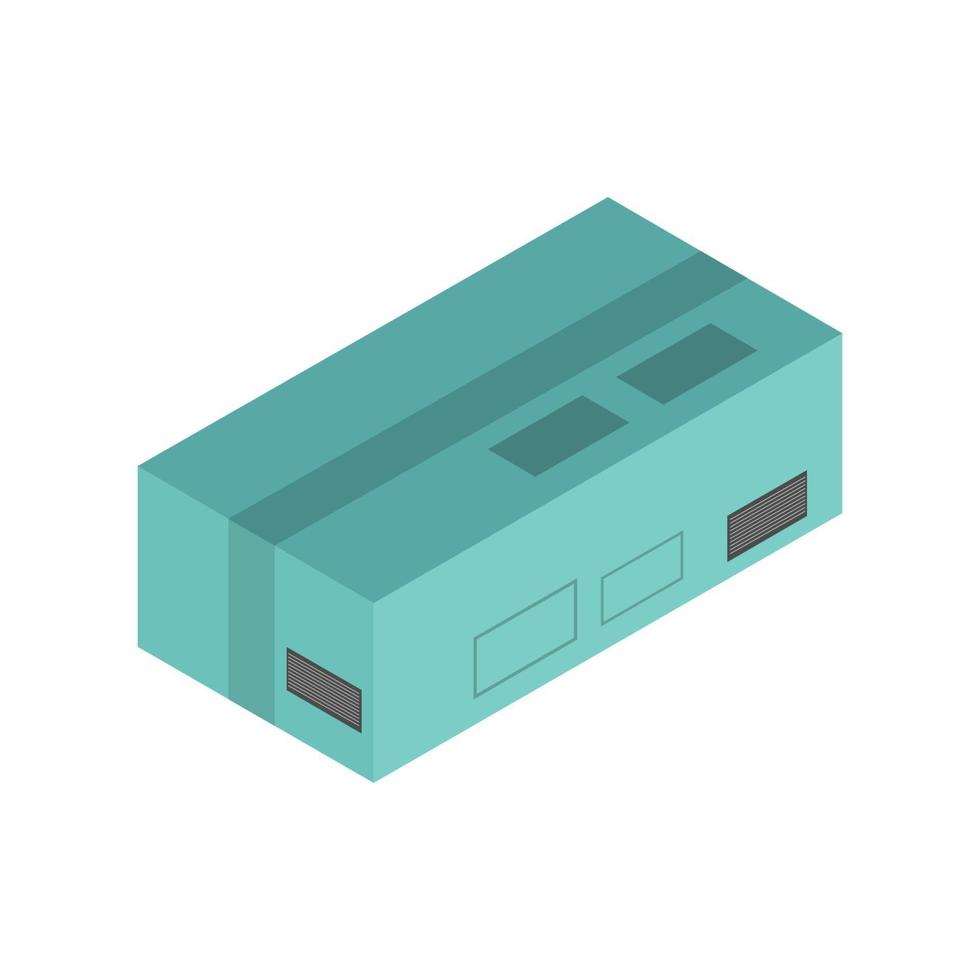 Isometric Box On White Background vector