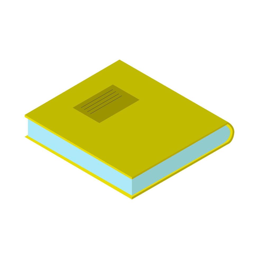 Isometric Book Illustrated On White Background vector