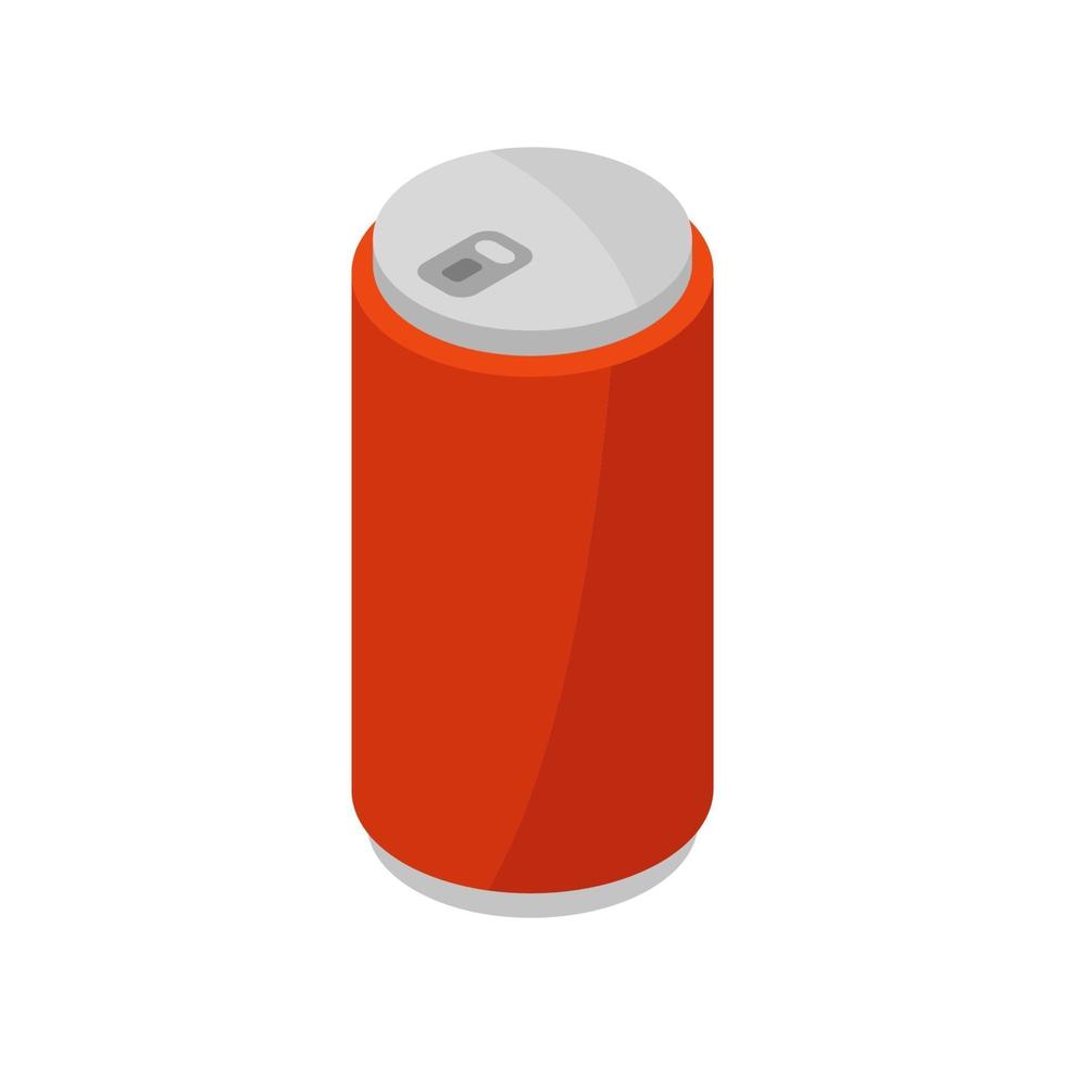 Isometric Can On White Background vector