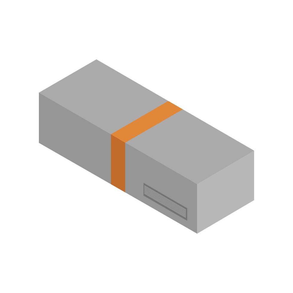 Isometric Box On White Background vector