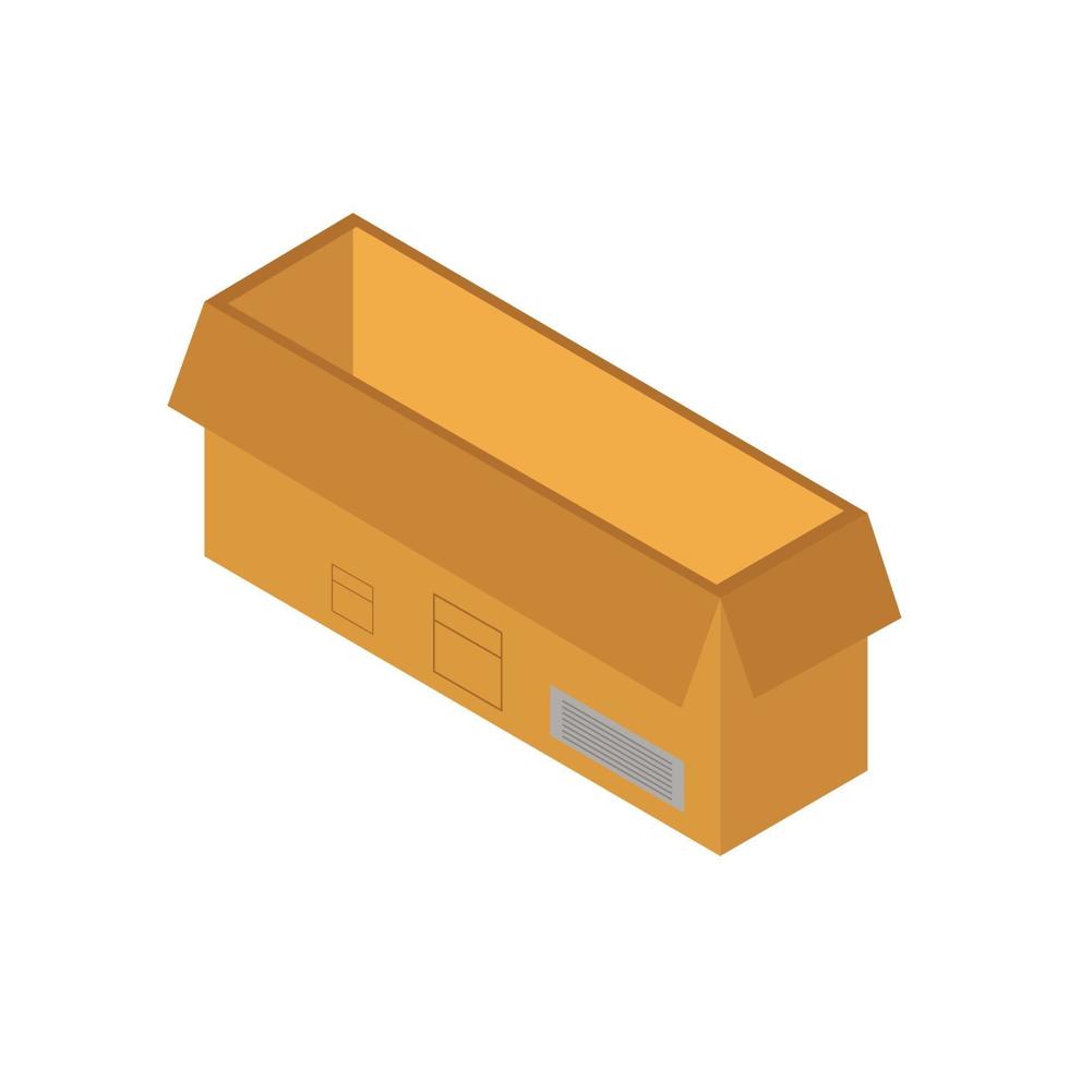 Isometric Box On White Background vector